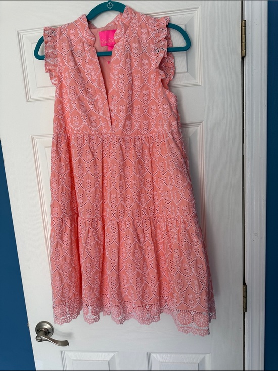 Lilly Pulitzer Dresses & Skirts - Lilly Pulitzer Coral Eyelet Tiered Midi Dress